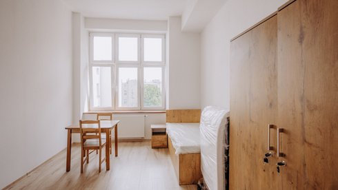 Mieszkania treningowe dla osób w kryzysie bezdomności przy ul. Pogonowskiego 34.